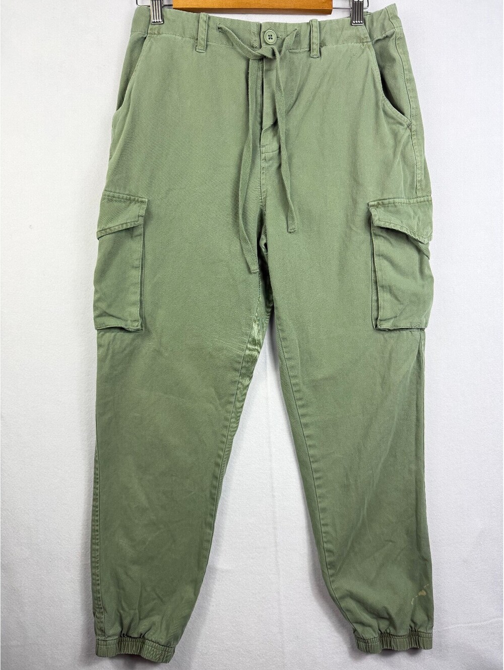 Z Supply Olive Cargo Pants Sz M Tapered Jogger Fit Six Pocket Streetwear